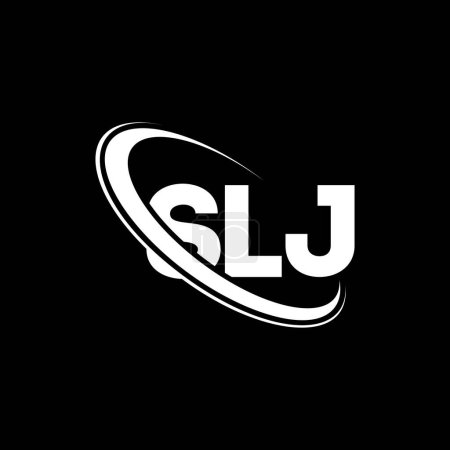 Illustration for SLJ logo. SLJ letter. SLJ letter logo design. Initials SLJ logo linked with circle and uppercase monogram logo. SLJ typography for technology, business and real estate brand. - Royalty Free Image