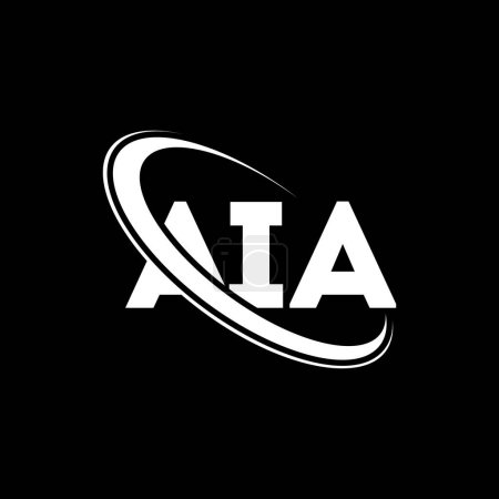 Téléchargez les illustrations : AIA logo. AIA letter. AIA letter logo design. Initials AIA logo linked with circle and uppercase monogram logo. AIA typography for technology, business and real estate brand. - en licence libre de droit