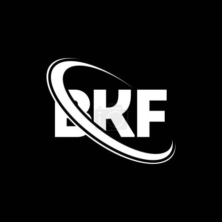 Téléchargez les illustrations : Logo BKF. Lettre de BKF. BKF lettre logo design. Initiales Logo BKF lié au logo monogram cercle et majuscule. BKF typographie pour la technologie, les affaires et la marque immobilière. - en licence libre de droit