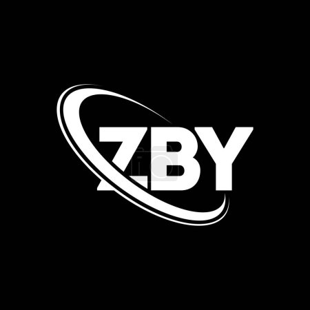 Illustration for ZBY logo. ZBY letter. ZBY letter logo design. Initials ZBY logo linked with circle and uppercase monogram logo. ZBY typography for technology, business and real estate brand. - Royalty Free Image