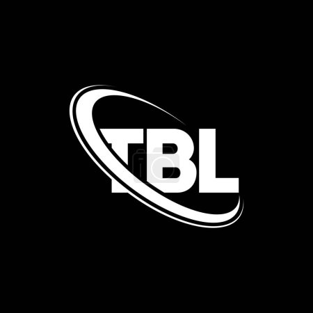 Ilustración de Logo de TBL. Carta de TBL. Diseño del logotipo de la letra TBL. Inicial logotipo de TBL vinculado con el círculo y el logotipo del monograma en mayúsculas. Tipografía TBL para marca tecnológica, empresarial e inmobiliaria. - Imagen libre de derechos