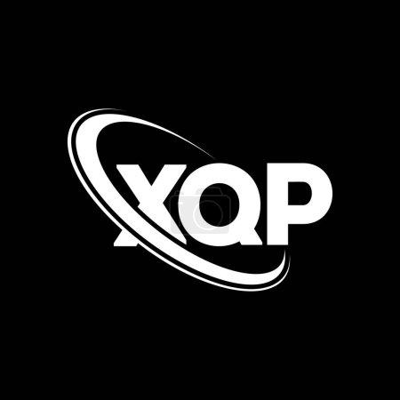Ilustración de Logo XQP. Carta XQP. Diseño del logotipo de la letra XQP. Logo XQP inicial vinculado con el logotipo del círculo y del monograma en mayúsculas. Tipografía XQP para marca tecnológica, empresarial e inmobiliaria. - Imagen libre de derechos