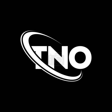 Ilustración de Logo de TNO. Carta TNO. Diseño del logotipo de la letra TNO. Logotipo inicial de TNO vinculado con el círculo y el logotipo del monograma en mayúsculas. Tipografía TNO para marca tecnológica, empresarial e inmobiliaria. - Imagen libre de derechos