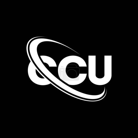 Illustration for CCU logo. CCU letter. CCU letter logo design. Initials CCU logo linked with circle and uppercase monogram logo. CCU typography for technology, business and real estate brand. - Royalty Free Image