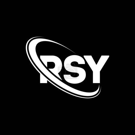 Illustration for RSY logo. RSY letter. RSY letter logo design. Initials RSY logo linked with circle and uppercase monogram logo. RSY typography for technology, business and real estate brand. - Royalty Free Image