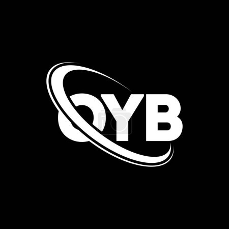 Illustration for OYB logo. OYB letter. OYB letter logo design. Initials OYB logo linked with circle and uppercase monogram logo. OYB typography for technology, business and real estate brand. - Royalty Free Image