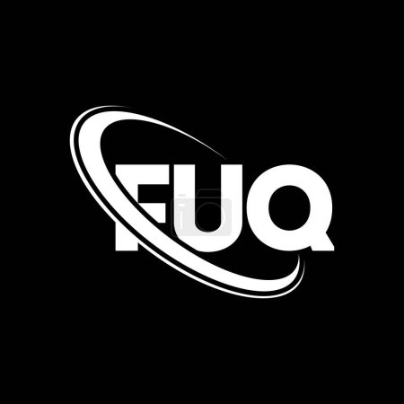 Illustration for FUQ logo. FUQ letter. FUQ letter logo design. Initials FUQ logo linked with circle and uppercase monogram logo. FUQ typography for technology, business and real estate brand. - Royalty Free Image