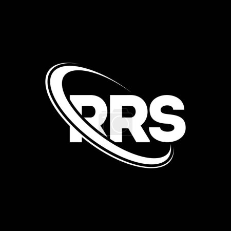 Ilustración de Logotipo RRS. Carta RRS. Diseño del logotipo de la letra RRS. Logotipo inicial del RRS vinculado con el círculo y el logotipo del monograma en mayúsculas. Tipografía RRS para marca tecnológica, empresarial e inmobiliaria. - Imagen libre de derechos