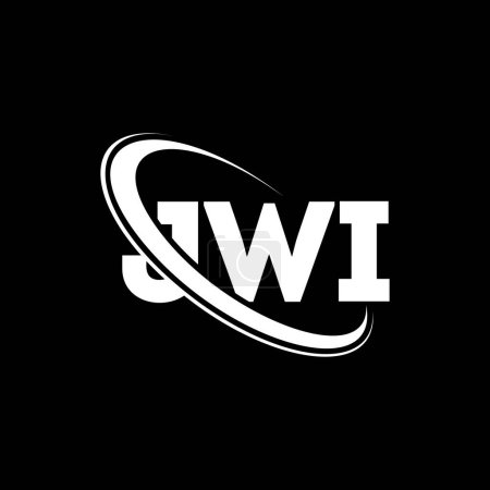 Illustration for JWI logo. JWI letter. JWI letter logo design. Initials JWI logo linked with circle and uppercase monogram logo. JWI typography for technology, business and real estate brand. - Royalty Free Image