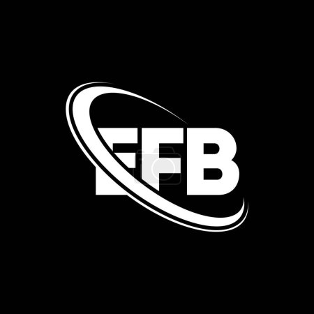 Illustration for EFB logo. EFB letter. EFB letter logo design. Initials EFB logo linked with circle and uppercase monogram logo. EFB typography for technology, business and real estate brand. - Royalty Free Image