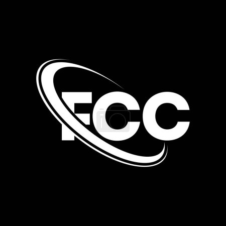 Illustration for FCC logo. FCC letter. FCC letter logo design. Initials FCC logo linked with circle and uppercase monogram logo. FCC typography for technology, business and real estate brand. - Royalty Free Image