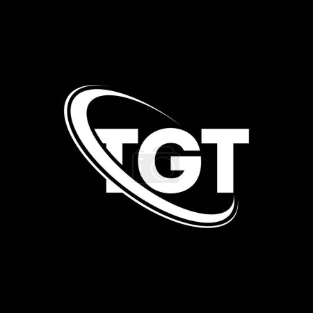 Ilustración de Logo de TGT. Carta TGT. Diseño del logotipo de la letra TGT. Logo inicial de TGT vinculado con el logotipo del círculo y del monograma en mayúsculas. Tipografía TGT para marca tecnológica, empresarial e inmobiliaria. - Imagen libre de derechos