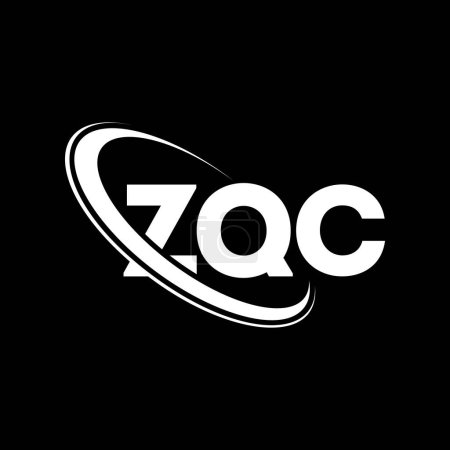 Illustration for ZQC logo. ZQC letter. ZQC letter logo design. Initials ZQC logo linked with circle and uppercase monogram logo. ZQC typography for technology, business and real estate brand. - Royalty Free Image