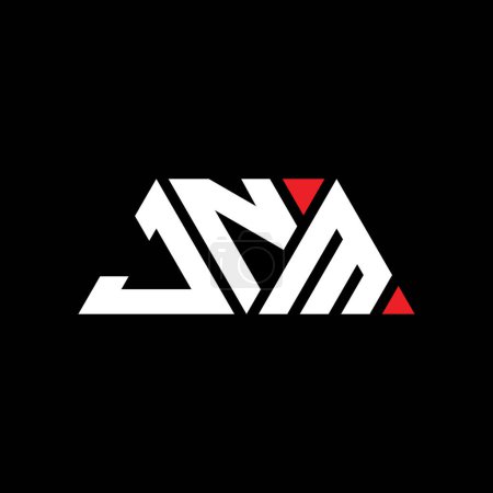 Ilustración de Diseño del logotipo de la letra del triángulo JNM con forma de triángulo. Monograma de diseño del logotipo del triángulo JNM. Plantilla de logotipo de vector de triángulo JNM con color rojo. Logotipo triangular JNM Logotipo simple, elegante y lujoso. JNM - Imagen libre de derechos