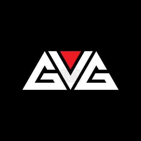 Ilustración de Diseño del logotipo de letra de triángulo GVG con forma de triángulo. Monograma de diseño del logotipo del triángulo GVG. Plantilla de logotipo de vector de triángulo GVG con color rojo. Logo triangular GVG Logotipo simple, elegante y lujoso. GVG - Imagen libre de derechos