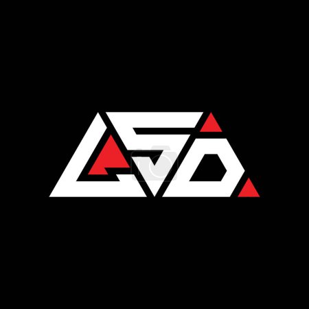 Ilustración de Diseño de logotipo de letra de triángulo LSD con forma de triángulo. Monograma de diseño del logotipo del triángulo LSD. Plantilla de logotipo de vector de triángulo LSD con color rojo. Logotipo triangular LSD Logotipo simple, elegante y lujoso. LSD - Imagen libre de derechos