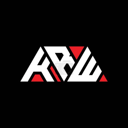 Ilustración de Diseño del logotipo de la letra del triángulo KRW con forma de triángulo. Monograma de diseño del logotipo del triángulo KRW. Plantilla de logotipo de vector de triángulo KRW con color rojo. Logotipo triangular KRW Logotipo simple, elegante y lujoso. KRW - Imagen libre de derechos