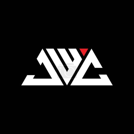 Téléchargez les illustrations : JWC triangle lettre logo design avec forme de triangle. Monogramme JWC logo triangle design. Modèle de logo vectoriel triangle JWC avec couleur rouge. Logo triangulaire JWC Logo simple, élégant et luxueux. JWC - en licence libre de droit