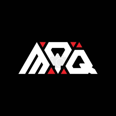 Ilustración de Diseño del logotipo de la letra del triángulo MQQ con forma de triángulo. Monograma de diseño del logotipo del triángulo MQQ. Plantilla de logotipo de vector de triángulo MQQ con color rojo. Logotipo triangular MQQ Logotipo simple, elegante y lujoso. MQQ - Imagen libre de derechos