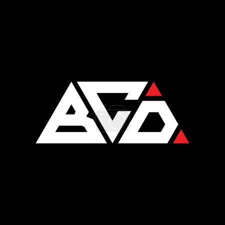 Ilustración de Diseño del logotipo de letra triangular BCD con forma de triángulo. Monograma de diseño del logotipo del triángulo BCD. Plantilla de logotipo de vector triangular BCD con color rojo. Logo triangular BCD Logotipo simple, elegante y lujoso. BCD - Imagen libre de derechos