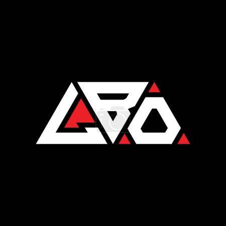 Téléchargez les illustrations : LBO triangle lettre logo design avec forme de triangle. Logo triangle LBO monogramme design. Modèle de logo vectoriel triangle LBO avec couleur rouge. Logo triangulaire LBO Logo simple, élégant et luxueux. LBO - en licence libre de droit