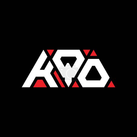 Téléchargez les illustrations : KQO triangle lettre logo design avec forme de triangle. KQO triangle logo design monogramme. Modèle de logo vectoriel triangle KQO avec couleur rouge. Logo triangulaire KQO Logo simple, élégant et luxueux. KQO - en licence libre de droit