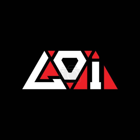 Ilustración de Diseño del logotipo de la letra del triángulo LOI con forma de triángulo. Logotipo del triángulo LOI diseño monograma. Plantilla de logotipo de triángulo LOI con color rojo. Logotipo triangular LOI Logotipo simple, elegante y lujoso. LOI - Imagen libre de derechos