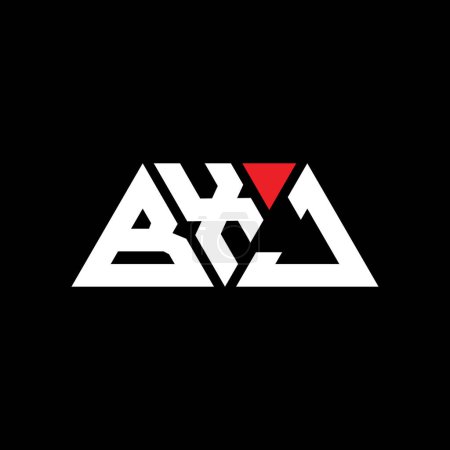 Ilustración de Diseño del logotipo de letra de triángulo BXJ con forma de triángulo. Monograma de diseño del logotipo del triángulo BXJ. Plantilla de logotipo de vector triangular BXJ con color rojo. Logotipo triangular BXJ Logotipo simple, elegante y lujoso. BXJ - Imagen libre de derechos