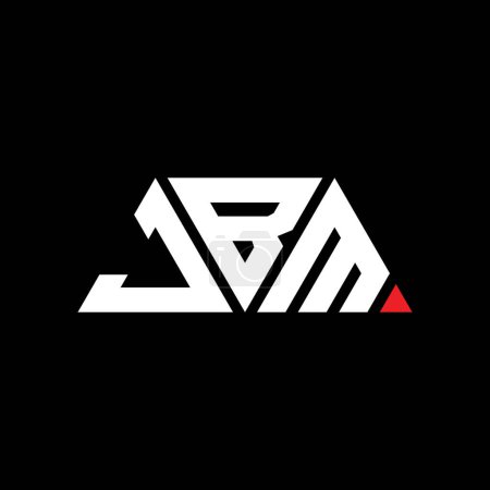 Illustration for JBM triangle letter logo design with triangle shape. JBM triangle logo design monogram. JBM triangle vector logo template with red color. JBM triangular logo Simple, Elegant, and Luxurious Logo. JBM - Royalty Free Image