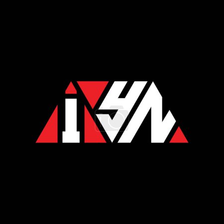 Téléchargez les illustrations : IYN triangle lettre logo design avec forme de triangle. IYN logo triangle design monogramme. Modèle de logo vectoriel triangle IYN avec couleur rouge. Logo triangulaire IYN Logo simple, élégant et luxueux. IYN - en licence libre de droit