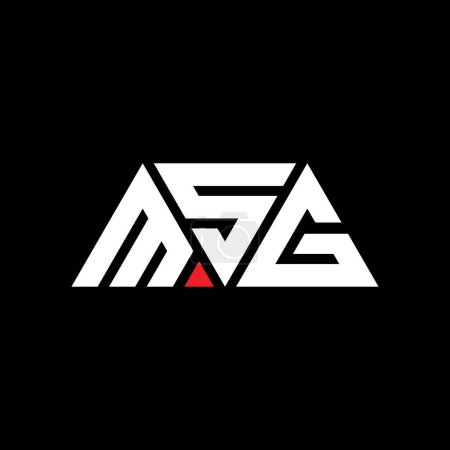 Ilustración de Diseño del logotipo de letra de triángulo MSG con forma de triángulo. Diseño del logotipo del triángulo MSG monograma. MSG triángulo vector logotipo plantilla con color rojo. Logo triangular MSG Logotipo simple, elegante y lujoso. MSG - Imagen libre de derechos