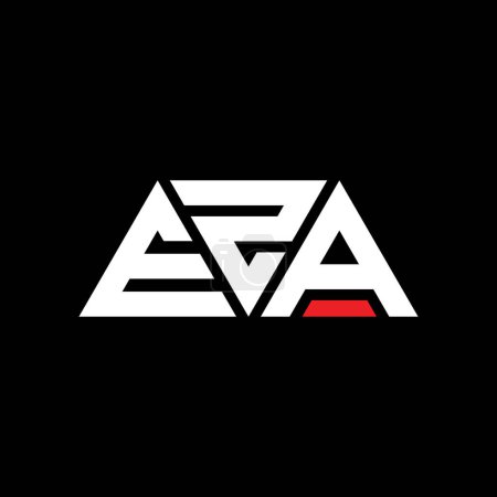 Ilustración de Diseño de logotipo de letra de triángulo EZA con forma de triángulo. Diseño del logotipo del triángulo EZA monograma. Plantilla de logotipo de vector de triángulo EZA con color rojo. Logotipo triangular EZA Logotipo simple, elegante y lujoso. EZA - Imagen libre de derechos