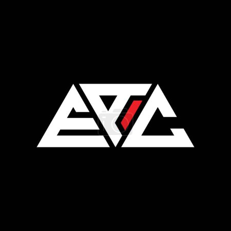 Ilustración de Diseño del logotipo de la letra del triángulo EAC con forma de triángulo. Monograma de diseño del logotipo del triángulo EAC. Plantilla de logotipo de vector de triángulo EAC con color rojo. Logotipo triangular EAC Logotipo simple, elegante y lujoso. EAC - Imagen libre de derechos