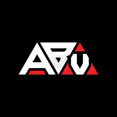 Ilustración de Diseño del logotipo de letra de triángulo ABV con forma de triángulo. Diseño del logotipo del triángulo ABV monograma. Plantilla de logotipo de vector triangular ABV con color rojo. Logotipo triangular ABV Logotipo simple, elegante y lujoso. ABV - Imagen libre de derechos