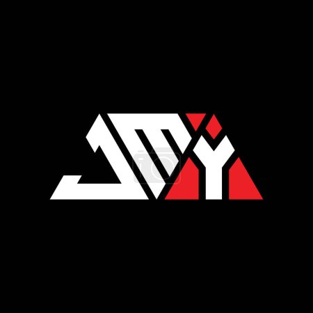 Ilustración de Diseño de logotipo de letra de triángulo JMY con forma de triángulo. Monograma de diseño del logotipo del triángulo JMY. Plantilla de logotipo de vector de triángulo JMY con color rojo. Logo triangular JMY Logotipo simple, elegante y lujoso. JMY. - Imagen libre de derechos