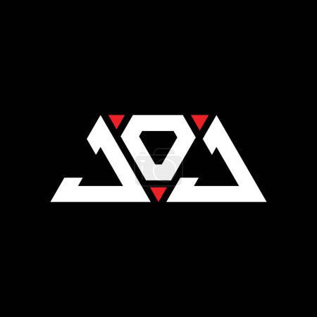 Ilustración de Diseño del logotipo de la letra del triángulo JOJ con forma de triángulo. Monograma del diseño del logotipo del triángulo JOJ. Plantilla de logotipo de vector de triángulo JOJ con color rojo. Logotipo triangular JOJ Logotipo simple, elegante y lujoso. JOJ - Imagen libre de derechos