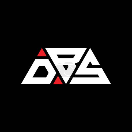 Ilustración de Diseño del logotipo de la letra del triángulo DBS con forma de triángulo. Monograma de diseño del logotipo del triángulo DBS. Plantilla de logotipo de vector de triángulo DBS con color rojo. Logotipo triangular DBS Logotipo simple, elegante y lujoso. DBS - Imagen libre de derechos
