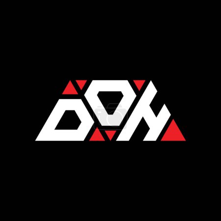 Ilustración de Diseño del logotipo de la letra triángulo DOH con forma de triángulo. DOH diseño del logotipo del triángulo monograma. Plantilla de logotipo de triángulo DOH con color rojo. Logo triangular DOH Logotipo simple, elegante y lujoso. DOH - Imagen libre de derechos