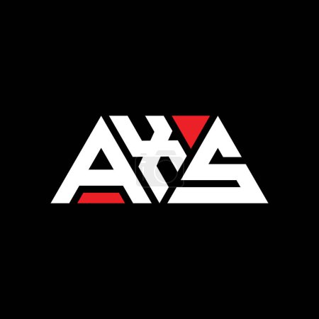 Téléchargez les illustrations : AXS triangle lettre logo design avec forme de triangle. AXS triangle logo design monogramme. Modèle de logo vectoriel triangle AXS avec couleur rouge. Logo triangulaire AXS Logo simple, élégant et luxueux. AXS - en licence libre de droit
