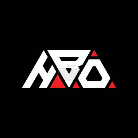 Ilustración de Diseño de logotipo de letra triangular HBO con forma de triángulo. Diseño del logotipo del triángulo HBO monograma. Plantilla de logotipo de vector triangular HBO con color rojo. Logotipo triangular HBO Logotipo simple, elegante y lujoso. HBO - Imagen libre de derechos
