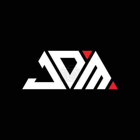 Ilustración de Diseño de logotipo de letra de triángulo JDM con forma de triángulo. Monograma de diseño del logotipo del triángulo JDM. Plantilla de logotipo de vector de triángulo JDM con color rojo. Logotipo triangular JDM Logotipo simple, elegante y lujoso. JDM - Imagen libre de derechos