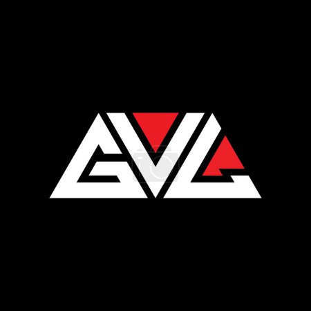 Ilustración de Diseño del logotipo de la letra del triángulo GVL con forma de triángulo. Monograma de diseño del logotipo del triángulo GVL. Plantilla de logotipo de vector de triángulo GVL con color rojo. Logotipo triangular GVL Logotipo simple, elegante y lujoso. GVL - Imagen libre de derechos