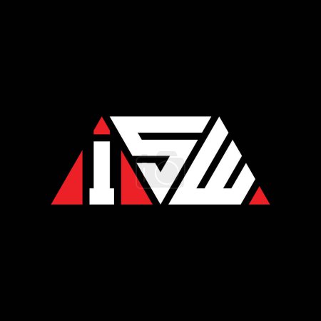Ilustración de Diseño del logotipo de la letra triangular ISW con forma de triángulo. ISW diseño de logotipo de triángulo monograma. ISW triángulo vector logotipo plantilla con color rojo. Logo triangular ISW Logotipo simple, elegante y lujoso. ISW - Imagen libre de derechos