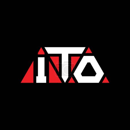 Ilustración de Diseño de logotipo de letra triangular ITO con forma de triángulo. Diseño del logotipo del triángulo ITO monograma. Plantilla de logotipo de triángulo ITO con color rojo. Logotipo triangular ITO Logotipo simple, elegante y lujoso. OIMT - Imagen libre de derechos