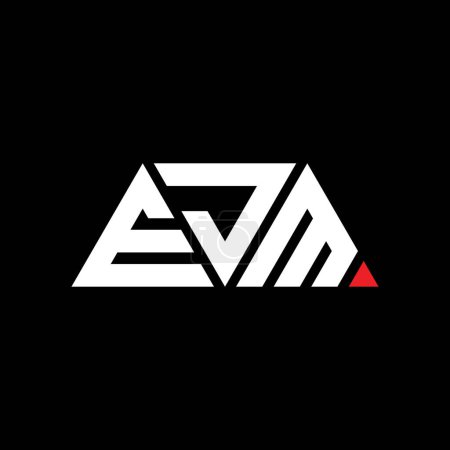 Téléchargez les illustrations : EJM triangle lettre logo design avec forme de triangle. EJM triangle logo design monogramme. Modèle de logo vectoriel triangle EJM avec couleur rouge. Logo triangulaire EJM Logo simple, élégant et luxueux. EJM - en licence libre de droit