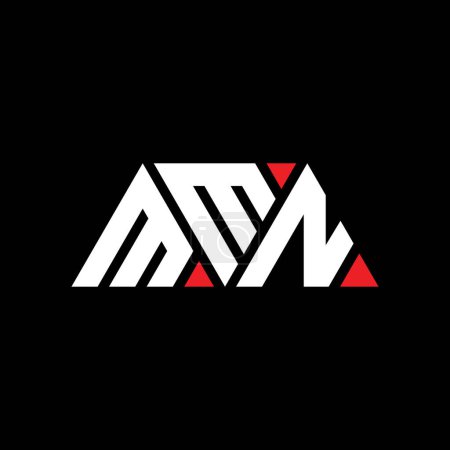 Illustration for MMN triangle letter logo design with triangle shape. MMN triangle logo design monogram. MMN triangle vector logo template with red color. MMN triangular logo Simple, Elegant, and Luxurious Logo. MMN - Royalty Free Image