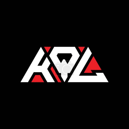 Ilustración de Diseño del logotipo de la letra del triángulo KQL con forma de triángulo. Monograma de diseño del logotipo del triángulo KQL. Plantilla de logotipo de vector de triángulo KQL con color rojo. Logotipo triangular KQL Logotipo simple, elegante y lujoso. KQL - Imagen libre de derechos