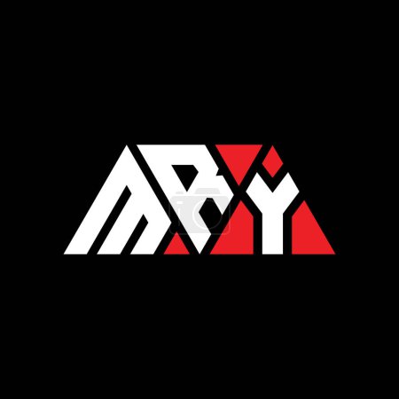 Illustration for MRY triangle letter logo design with triangle shape. MRY triangle logo design monogram. MRY triangle vector logo template with red color. MRY triangular logo Simple, Elegant, and Luxurious Logo. MRY - Royalty Free Image