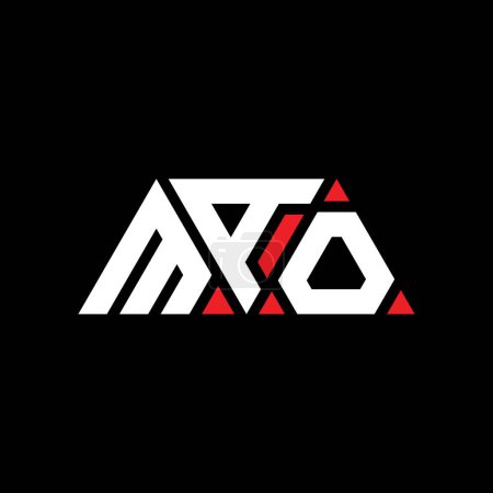 Ilustración de Diseño del logotipo de la letra del triángulo MAO con forma de triángulo. Monograma de diseño del logotipo del triángulo MAO. MAO triángulo vector logotipo plantilla con color rojo. Logo triangular MAO Logotipo simple, elegante y lujoso. MAO - Imagen libre de derechos