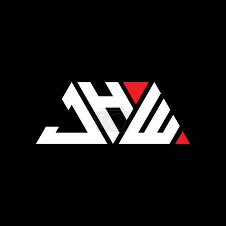 Téléchargez les illustrations : JHW triangle lettre logo design avec forme de triangle. JHW triangle logo design monogramme. Modèle de logo vectoriel triangle JHW avec couleur rouge. Logo triangulaire JHW Logo simple, élégant et luxueux. JHW - en licence libre de droit